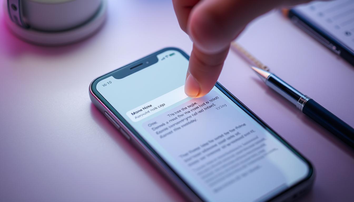 how to copy a note on iphone